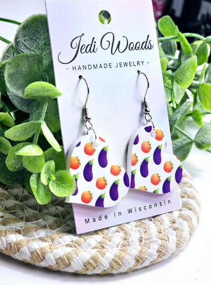 Peaches and Eggplant Dangles