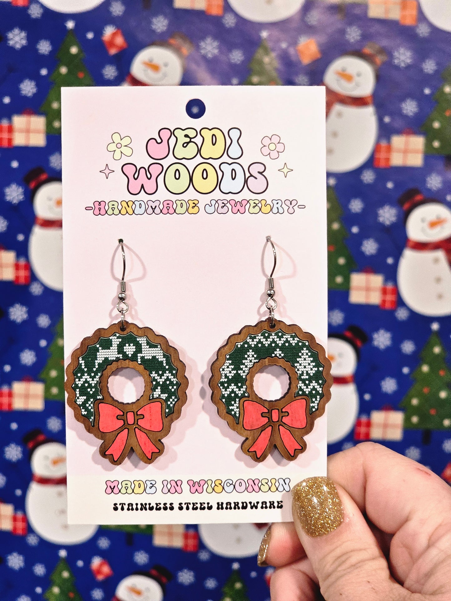 Wreath Inlay Earrings