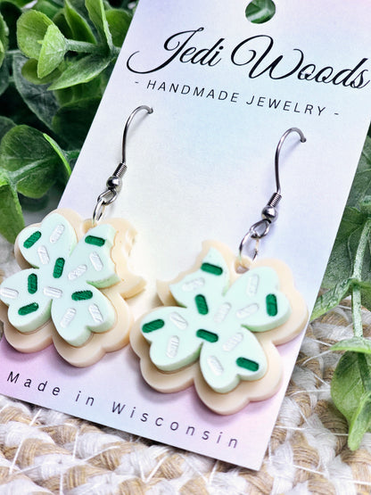 4-Leaf Clover Cookie Earrings