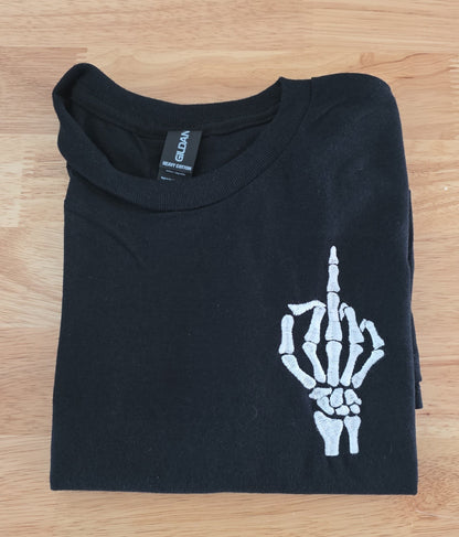 Middle Finger Skeleton Tshirt