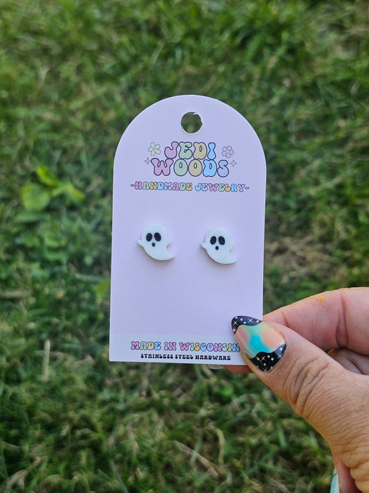 Spooky Ghost Stud Earrings