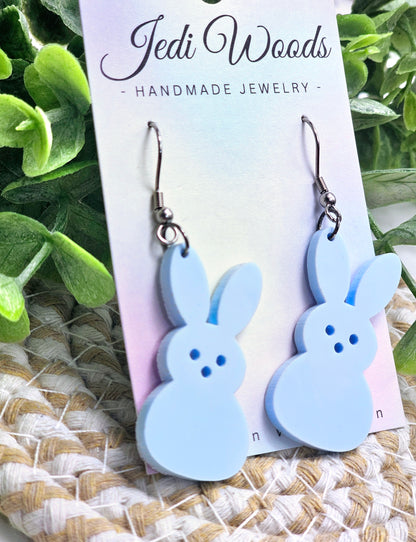 Pastel Blue Bunny Earrings