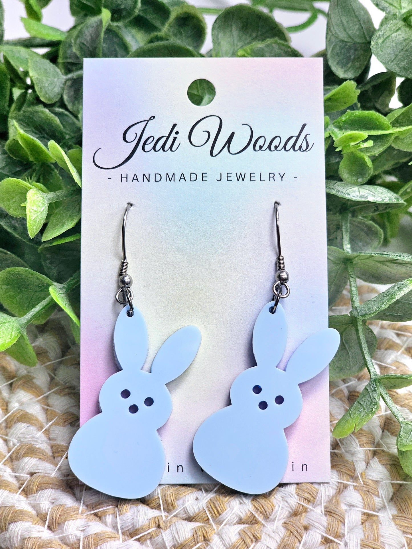 Pastel Blue Bunny Earrings