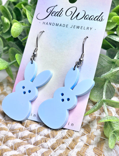 Pastel Blue Bunny Earrings