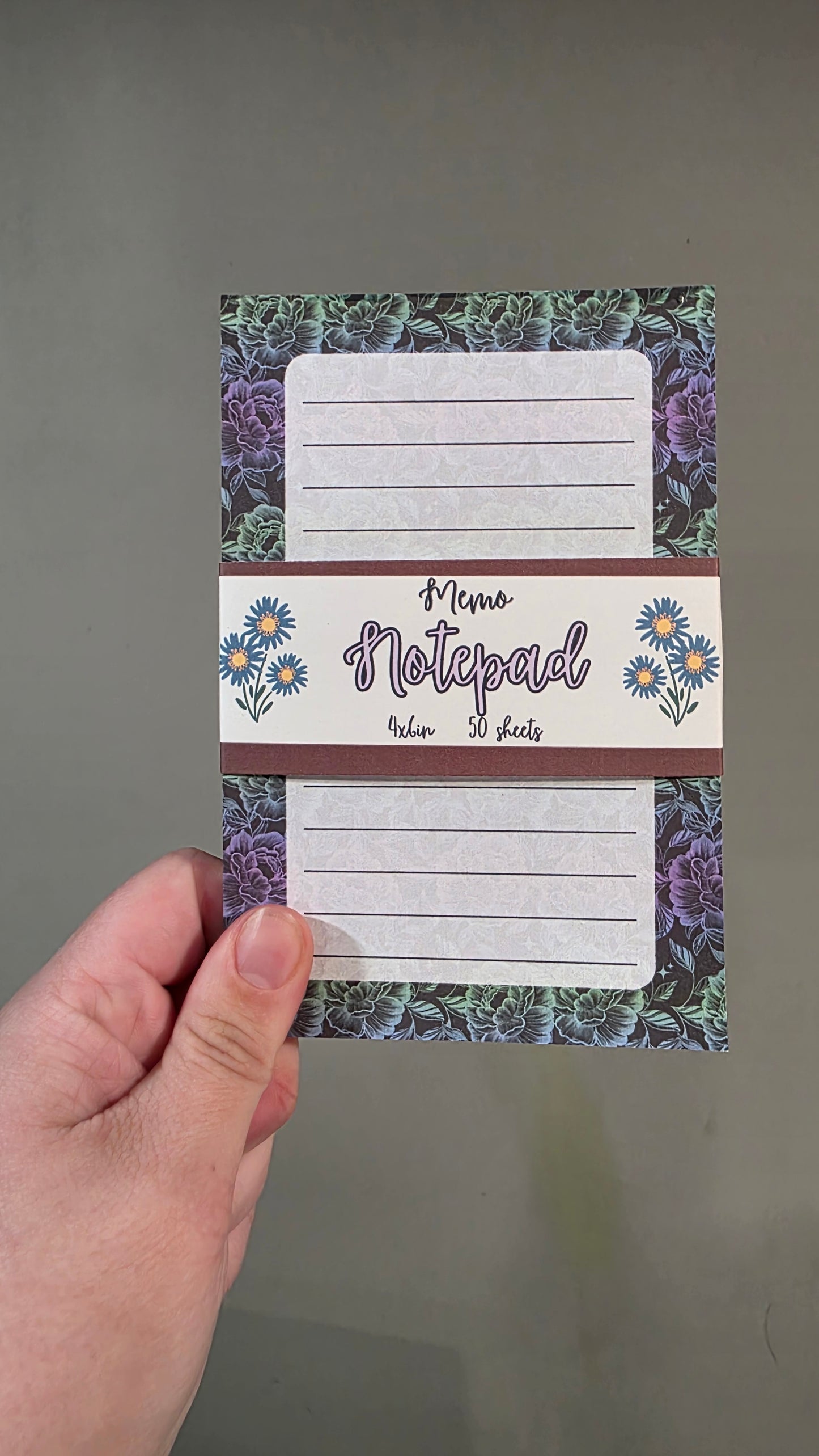 Colored Floral Memo Notepad