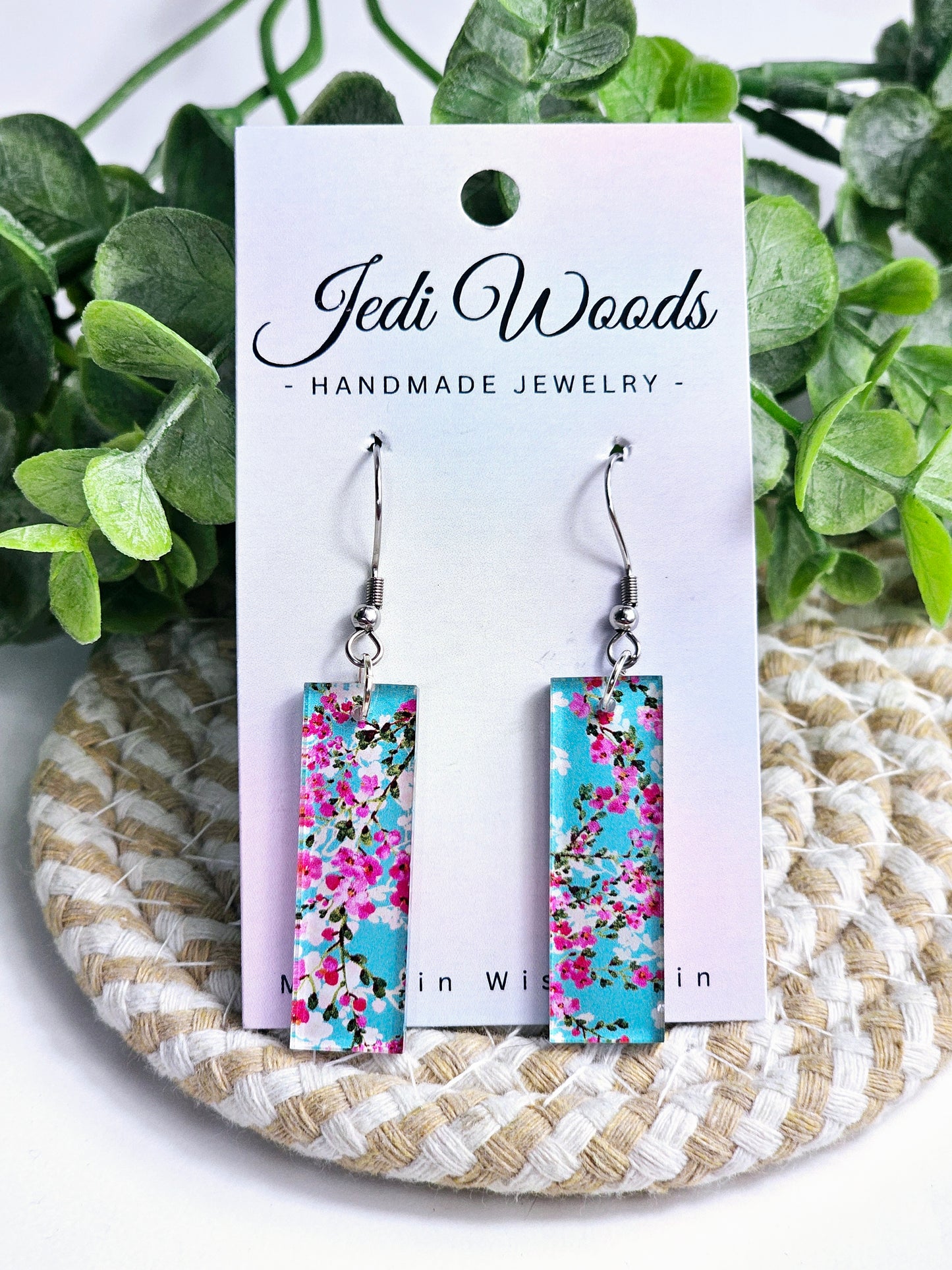Cherry Blossom Bar Dangles