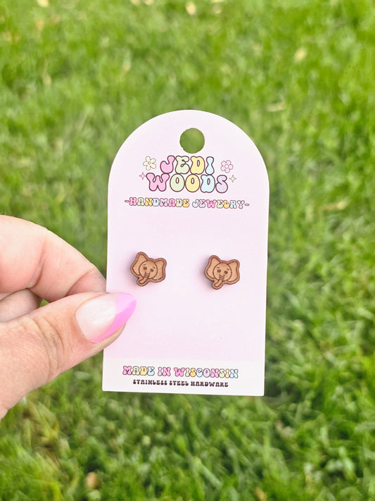 Wooden Elephant Studs