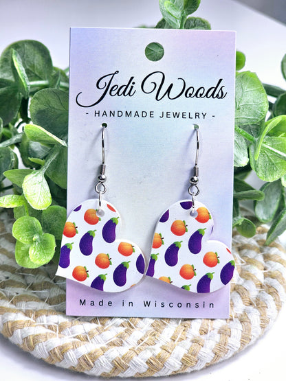 Peaches and Eggplant Dangles