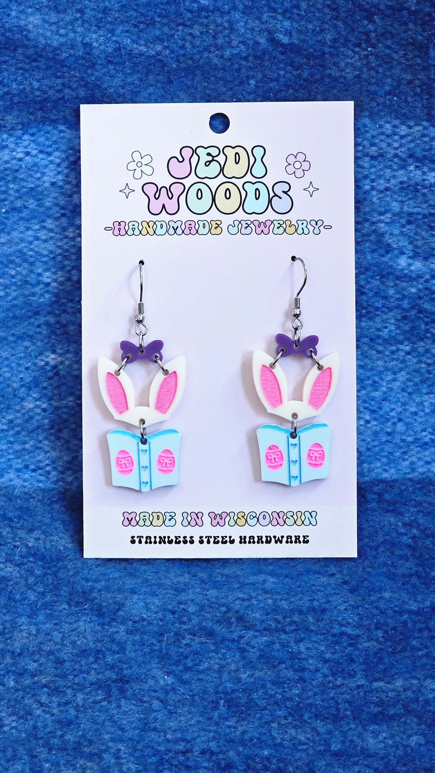 Bookish Bunny Earrings (2 colors!)