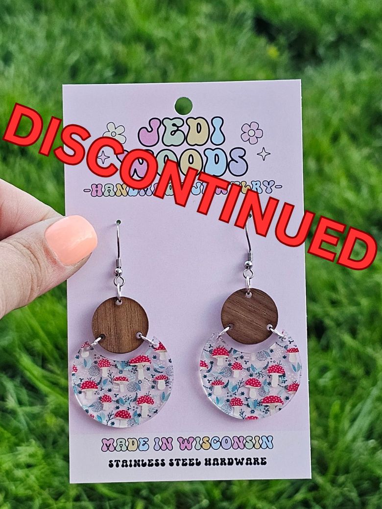 Red Mushroom Statement Earrings