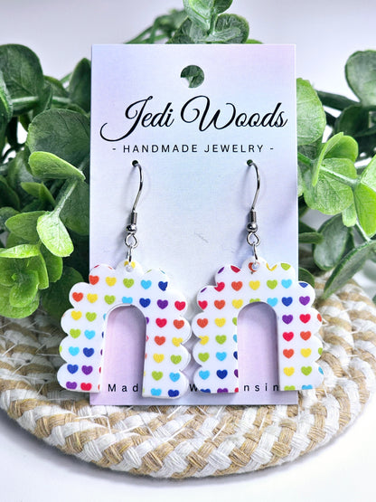 White Heart Rainbow Arches