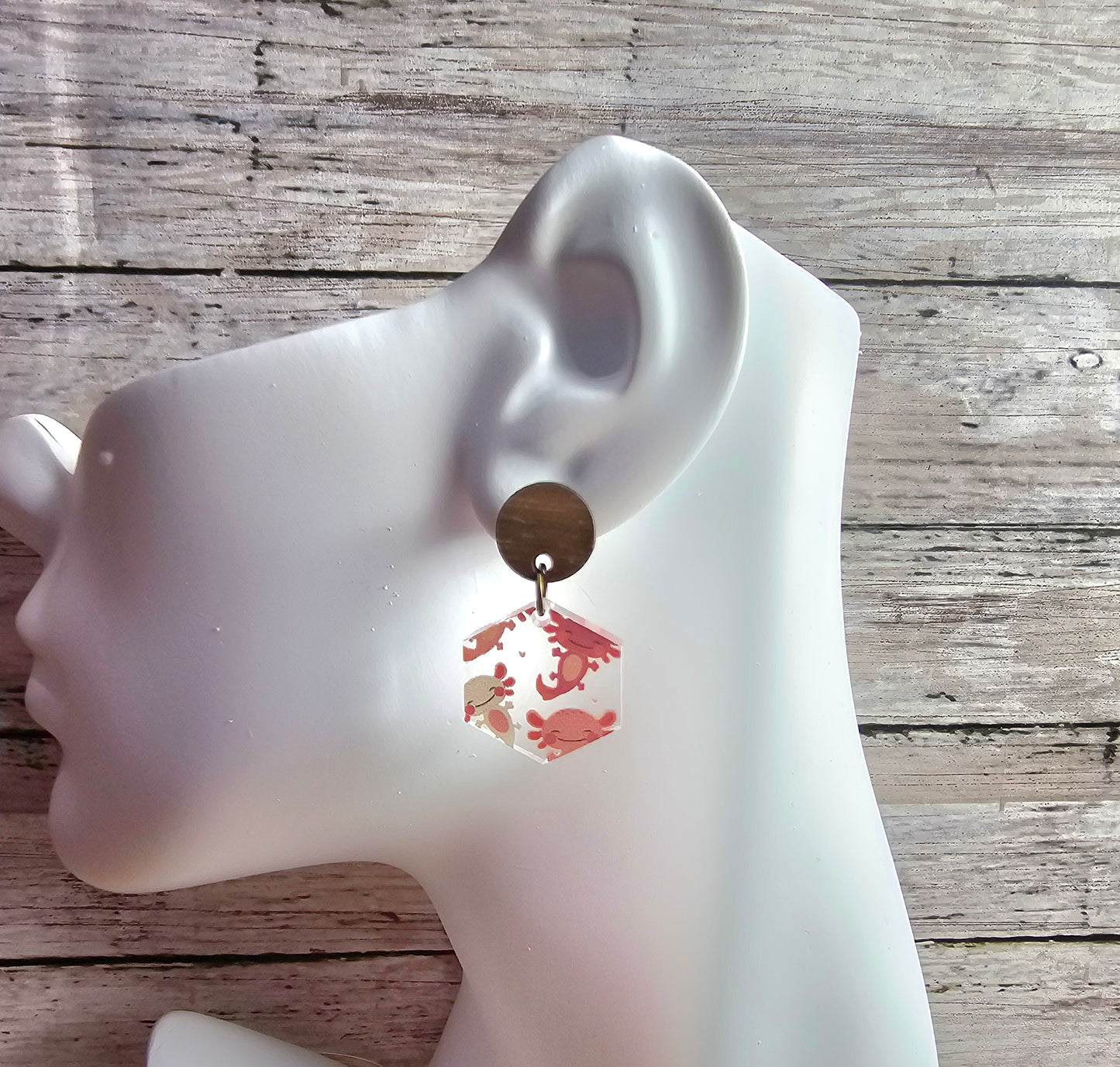 Pink Axolotl Combo Earrings