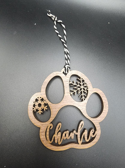 Custom Paw Print Ornaments