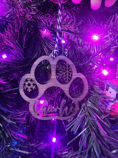 Custom Paw Print Ornaments