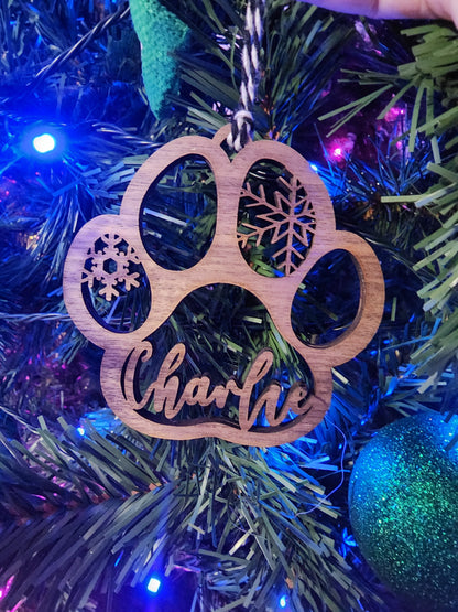 Custom Paw Print Ornaments